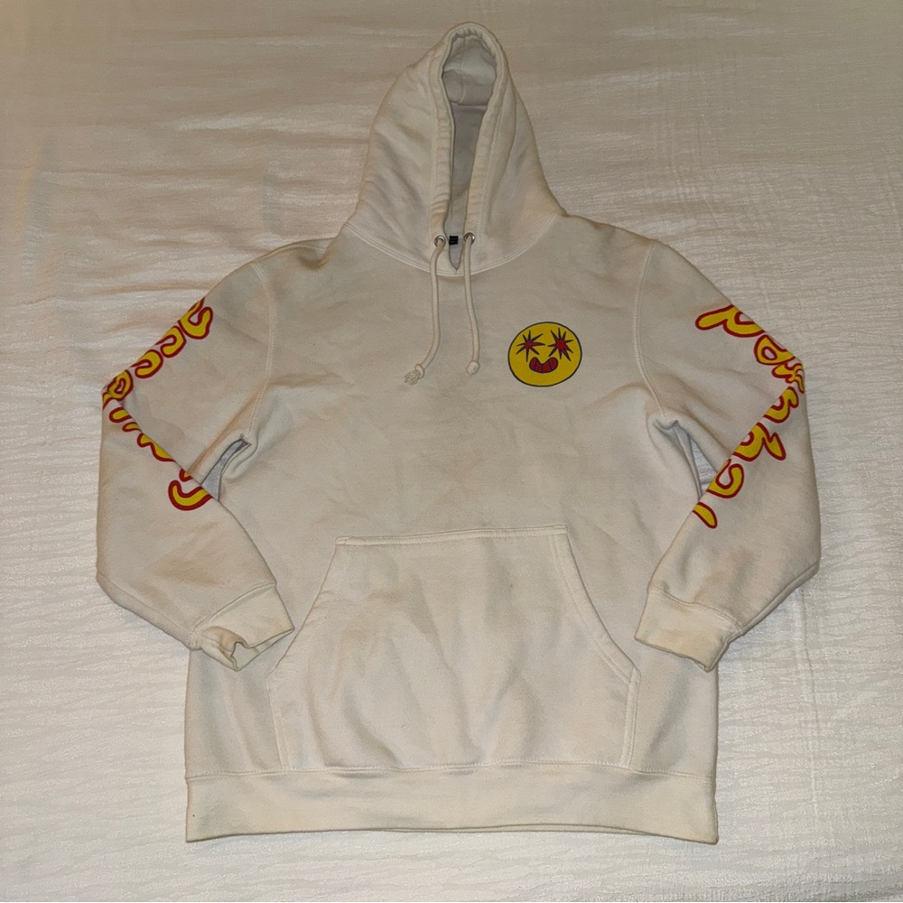 Assembly Required Graphic Pullover Hoodie Sweatshirt White Graphics Size M